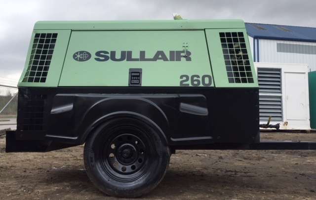 Like New Sullair 260CFM John Deere Diesel Air Compressor