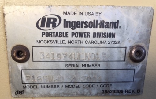  Ingersoll Rand P185WJD 