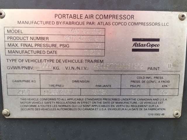  Atlas Copco XAS750 Diesel Air Compressor