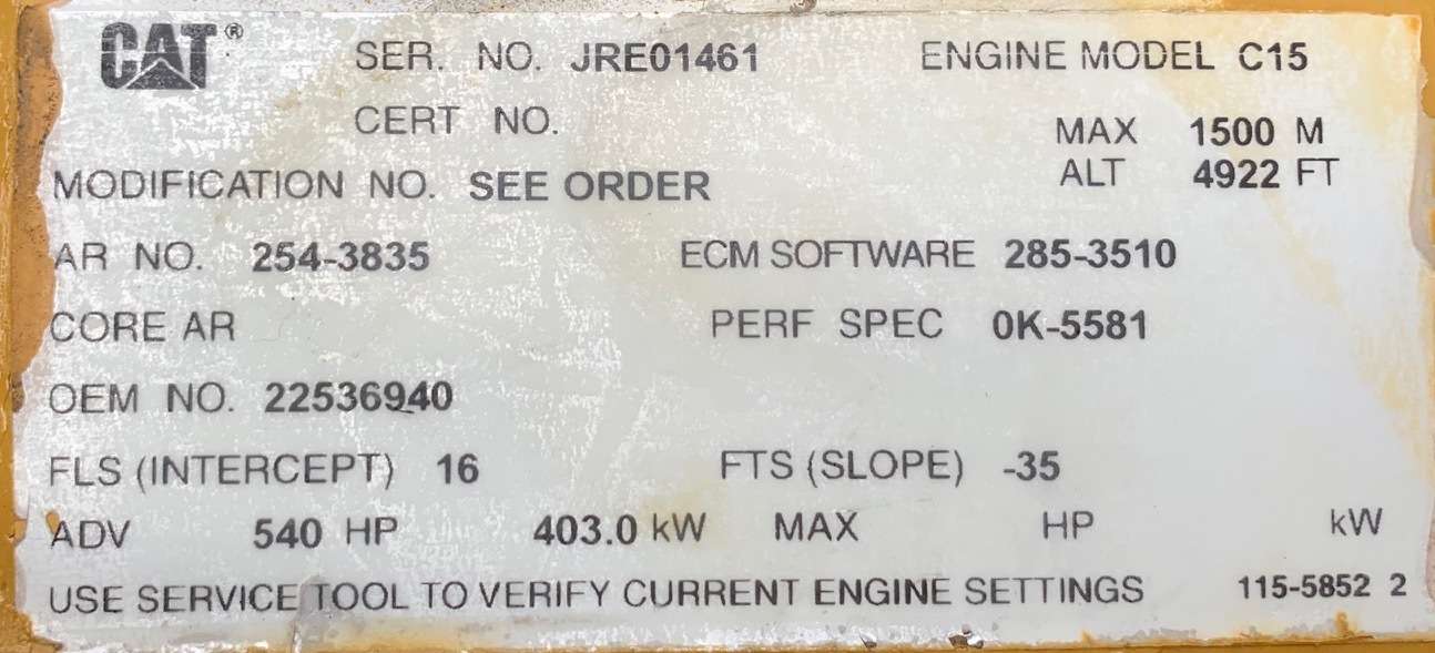 Used Ingersoll-Rand 1170/350 Diesel Air Compressor