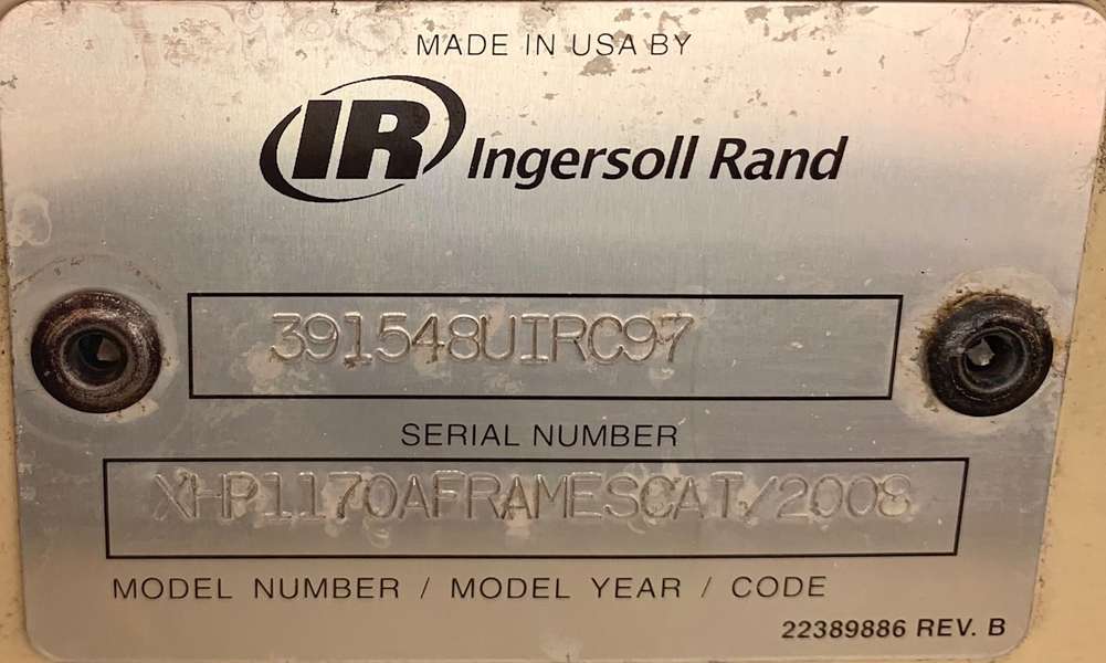 Used Ingersoll-Rand 1170/350 Diesel Air Compressor