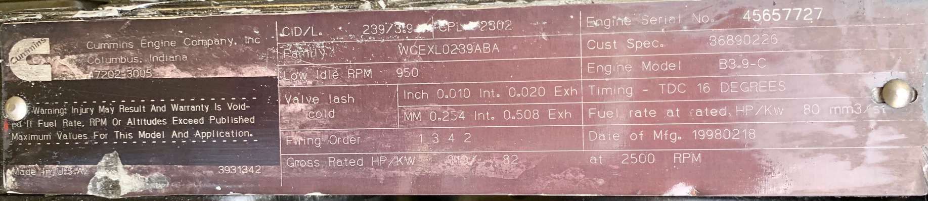 Used Ingersoll Rand 375 cfm Diesel Air Compressor