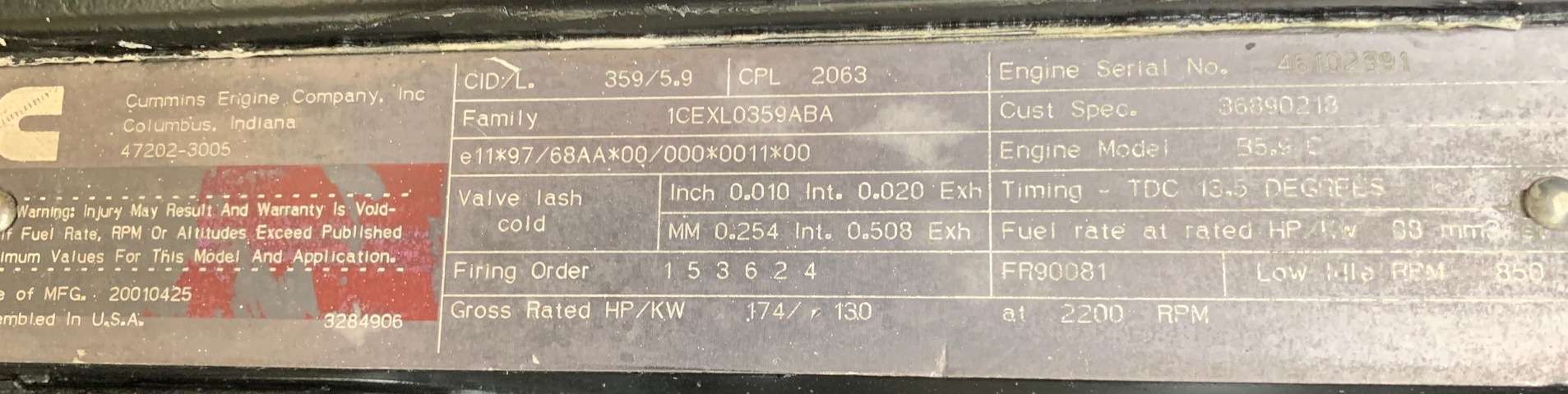 Used Ingersoll Rand XP525 Diesel Air Compressor