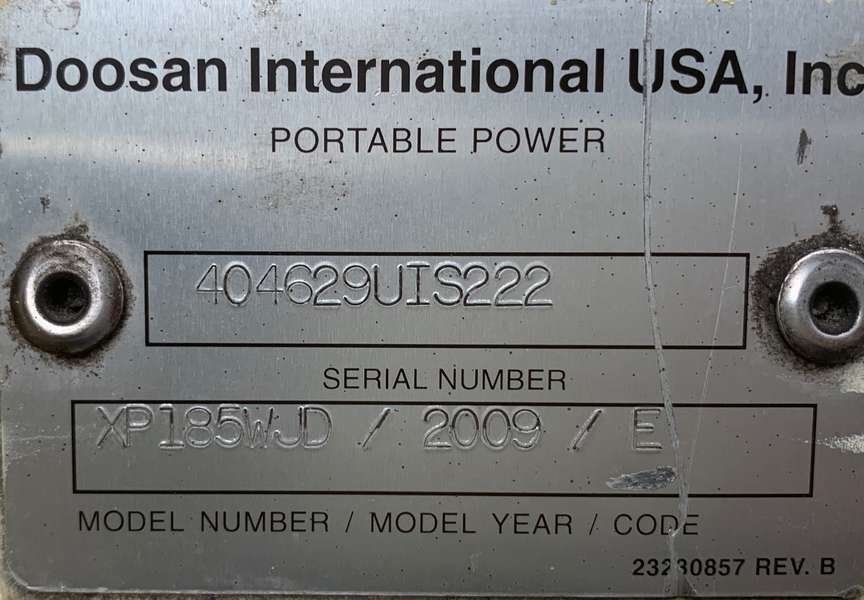 Used Doosan XP185WJD Diesel Air Compressor