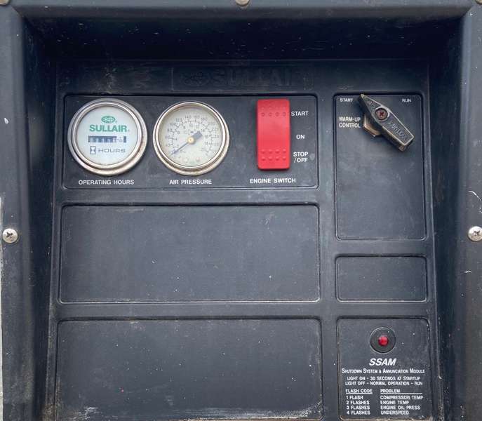 Like New Sullair 185cfm Diesel Air Compressor