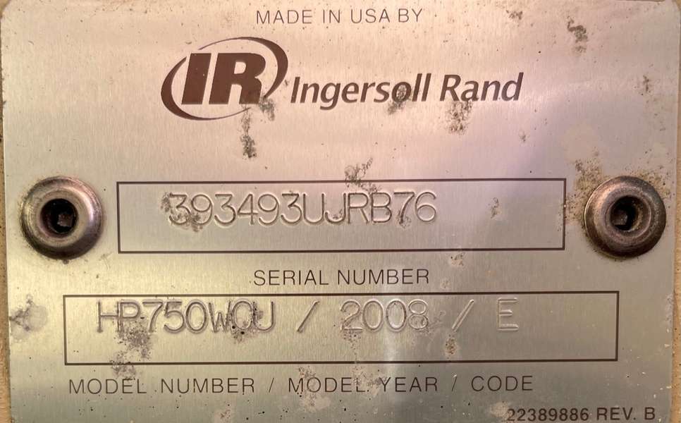 Used Ingersoll Rand HP750WCU Diesel Air Compressor
