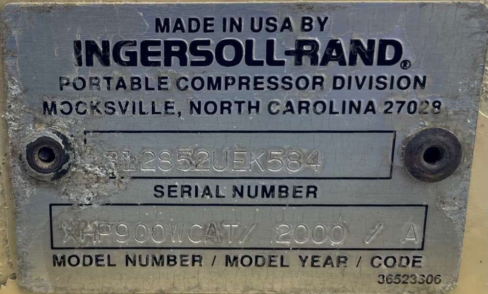 Used Ingersoll Rand XHP900WCAT Diesel Air Compressor