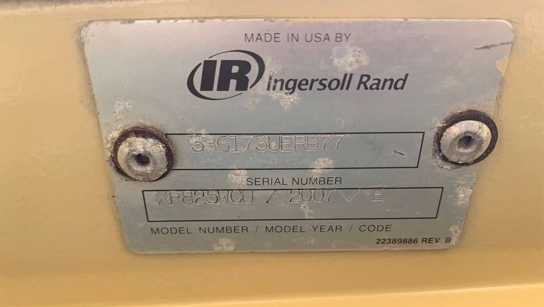 Used Ingersoll Rand XP825WCU Diesel Air Compressor