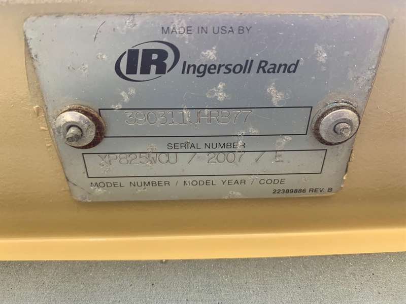 Used Ingersoll Rand XP825WCU Diesel Air Compressor