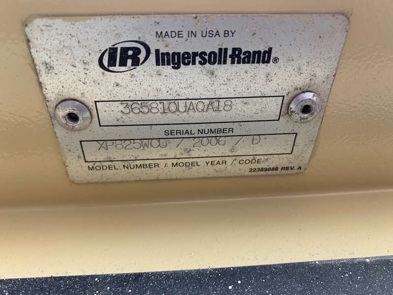 Used Ingersoll Rand XP825WCU Diesel Air Compressor