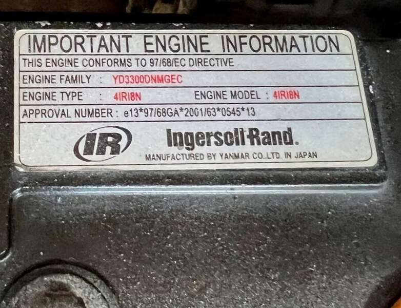 Used Ingersoll Rand P185WIR Diesel Air Compressor