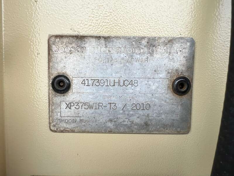 Used Doosan XP375WIR-T3 Diesel Air Compressor