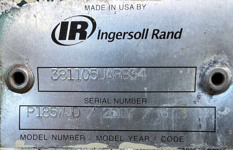 Used Ingersoll Rand P185 Diesel Air Compressor
