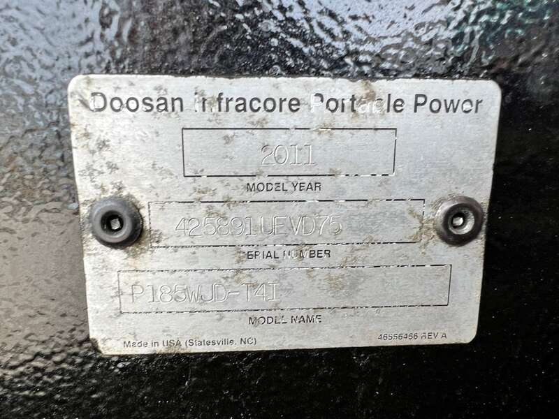 Used Doosan P185WJD-T4I Diesel Air Compressor