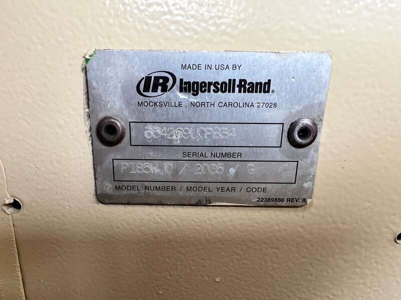 Used Ingersoll Rand P185WJD Diesel Air Compressor