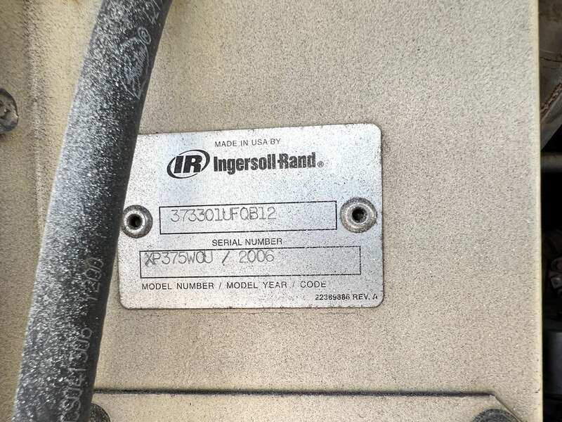 Used Ingersoll Rand XP375WCU Diesel Air Compressor