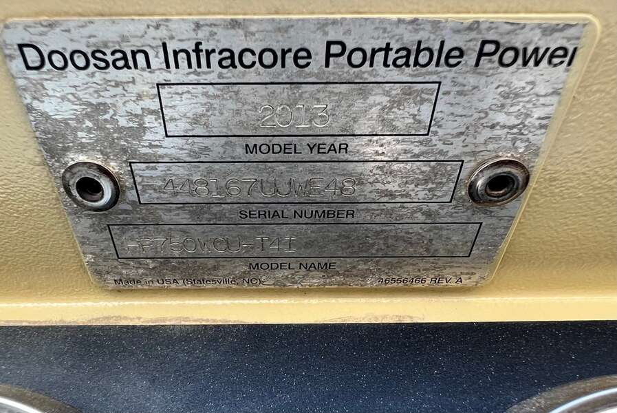 Used Doosan HP750WCU-T4I Diesel Air Compressor