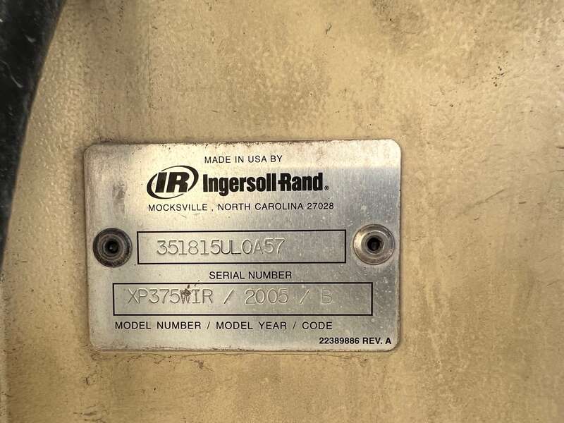 Used Ingersoll Rand XP375WIR Diesel Air Compressor