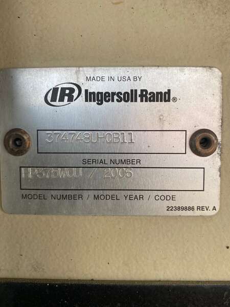 Used Ingersoll Rand HP375WCU Diesel Air Compressor