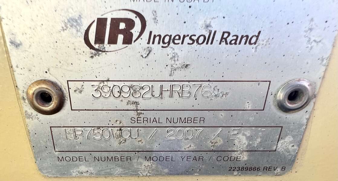 Used Ingersoll Rand HP750WCU Diesel Air Compressor