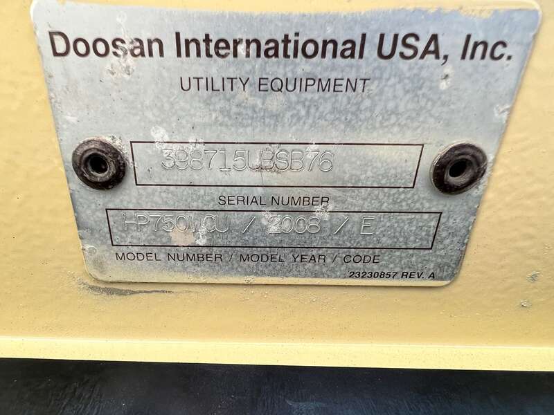 Used Doosan HP750WCU Diesel Air Compressor