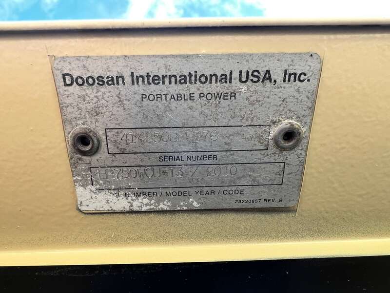Used Doosan HP750WCU Diesel Air Compressor