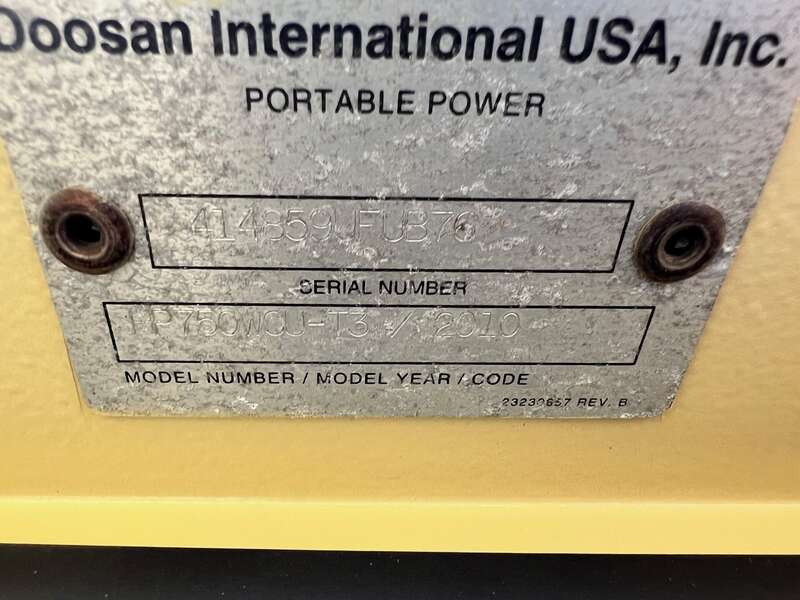 Used Doosan HP750WCU-T3 Diesel Air Compressor