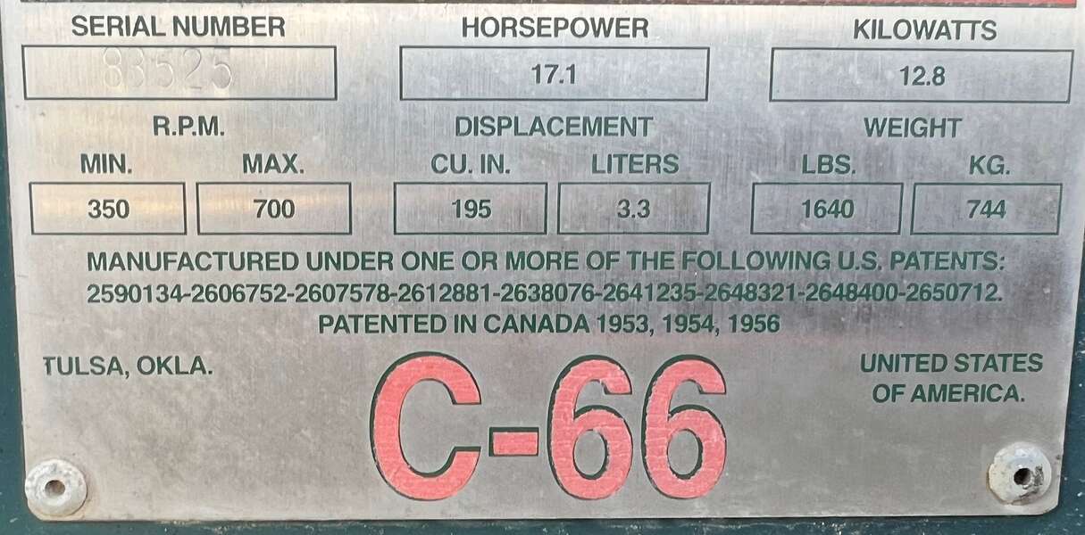 Used Arrow C66 Natural Gas Air Compressor