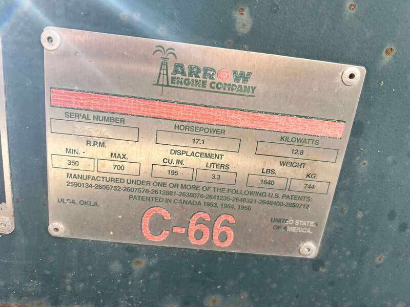Used Arrow C66 Natural Gas Air Compressor