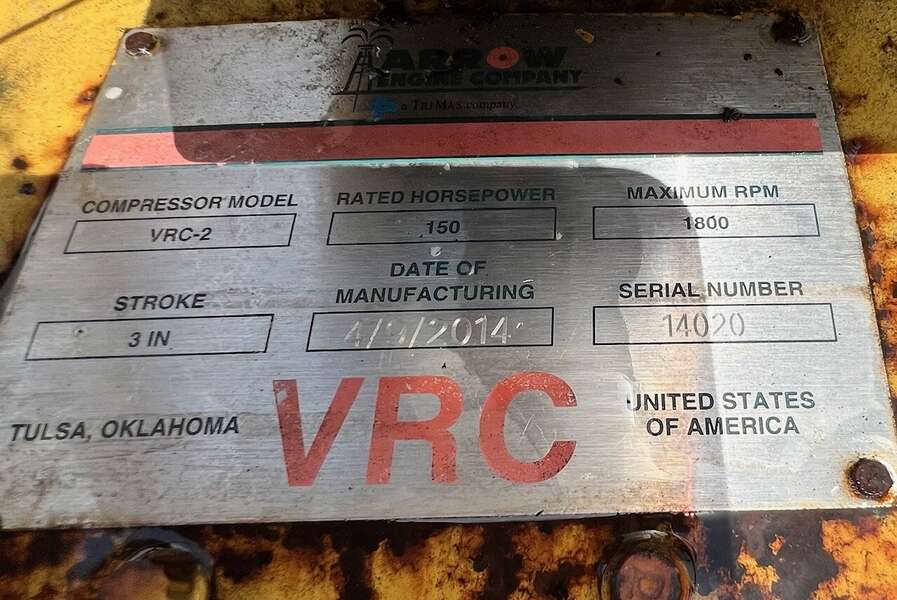 Used Arrow VRC-2 Natural Gas Compressor