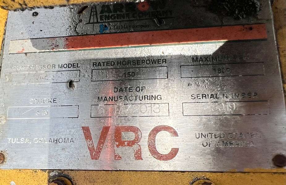 Used Arrow VRC-2 Natural Gas Air Compressor