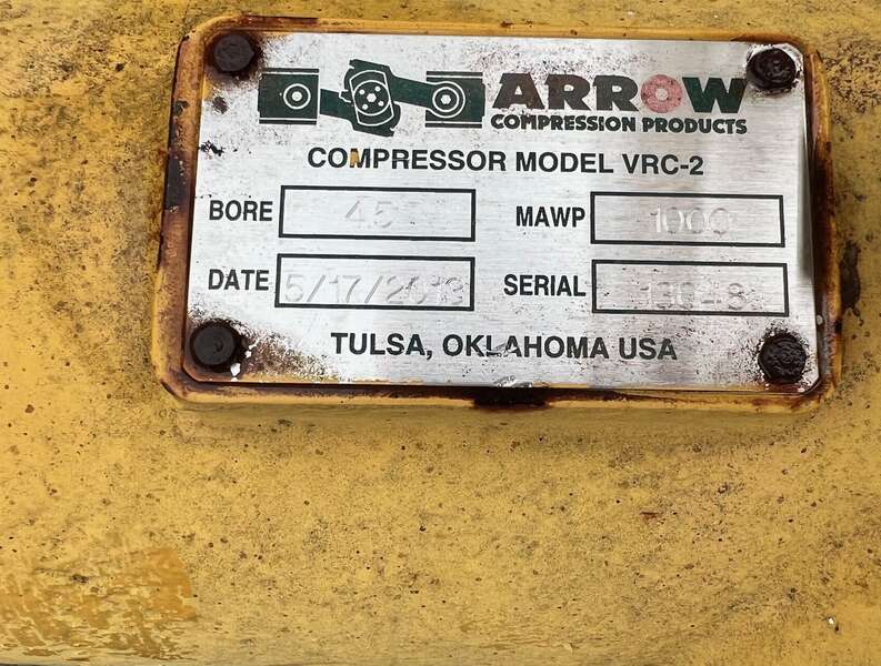Used Arrow VRC-2 Natural Gas Air Compressor