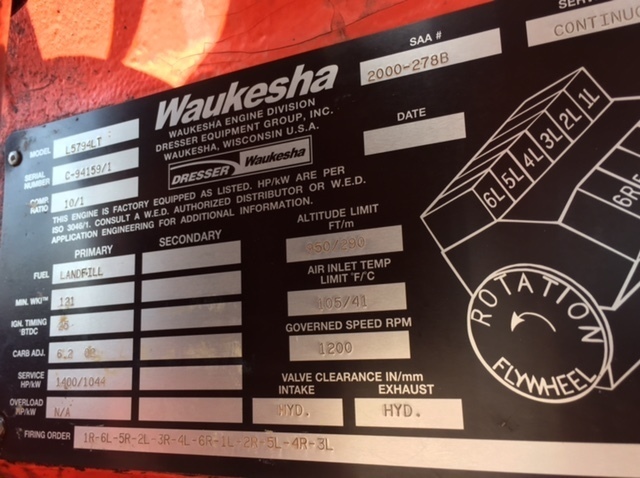  Waukesha L5794LT Gas Engine