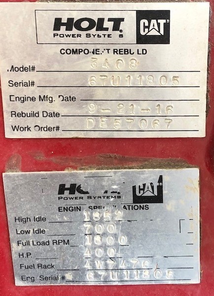  Caterpillar 3408 Diesel Engine