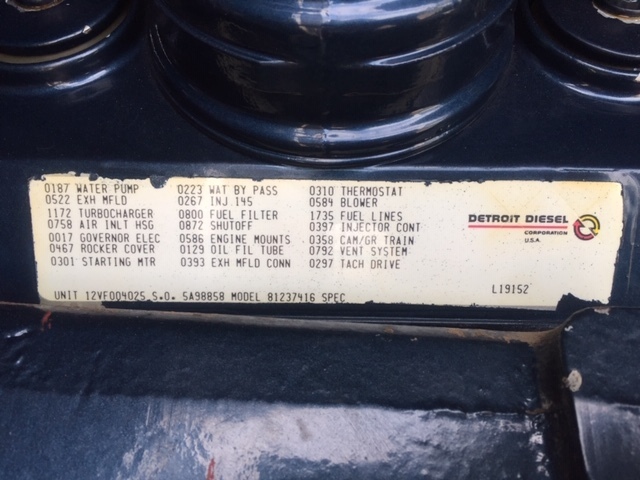 Detroit Diesel 12V92TT Diesel Engine