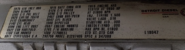  Detroit Diesel 12V92TT Diesel Engine