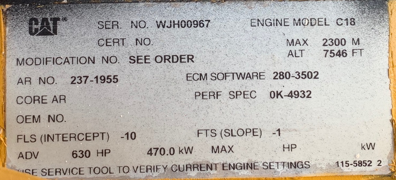  Cat C18 Diesel Engine