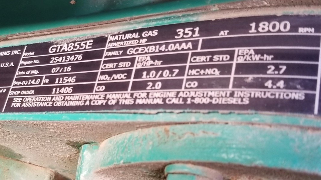 Used Cummins GTA855E Gas Engine