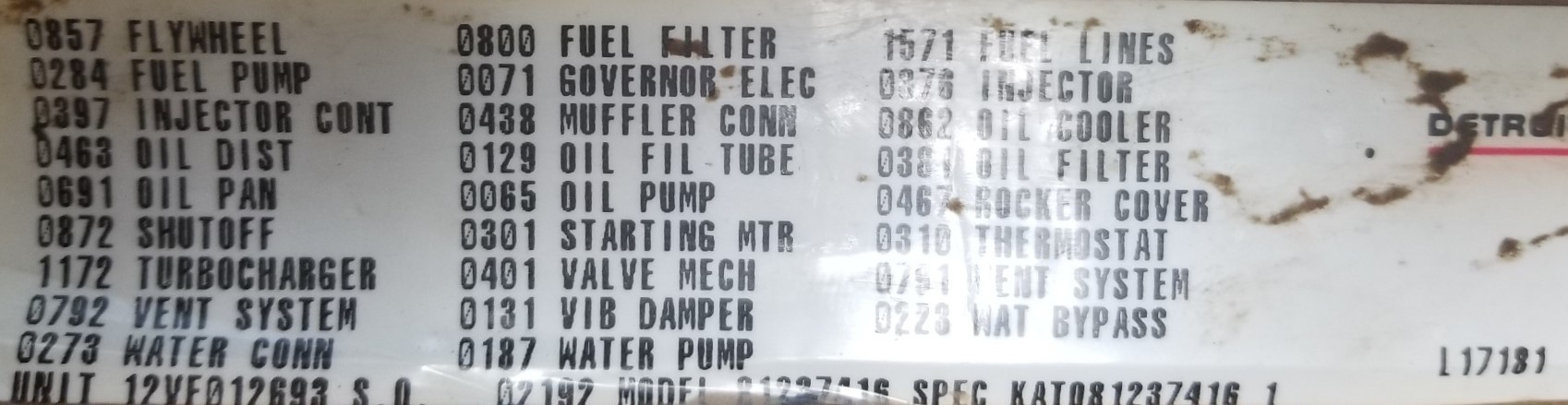 Used Detroit 12V92TT Diesel Engine