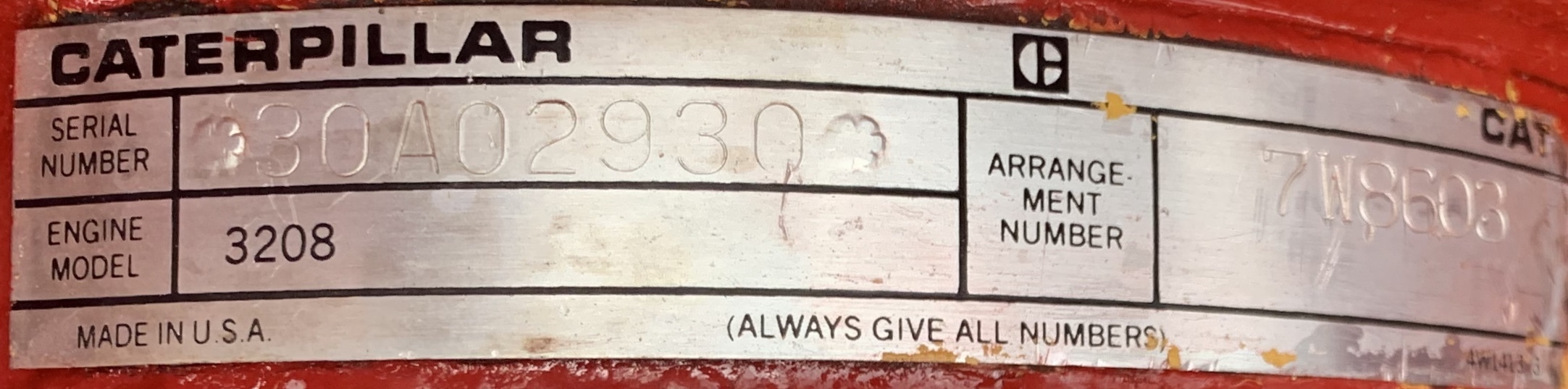 Used Cat 3208 Engine Core