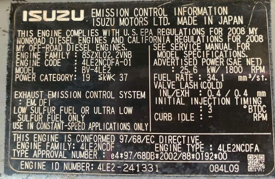 Used Isuzu BV-4LE2 Engine Core