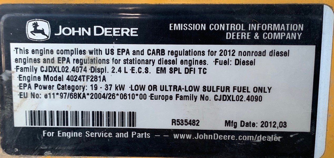 Used John Deere 4024 Engine Core