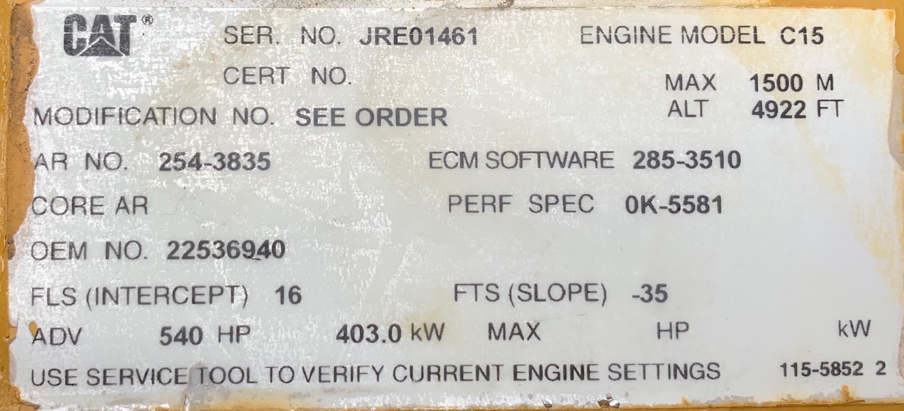 Used Caterpillar C15 Diesel Engine