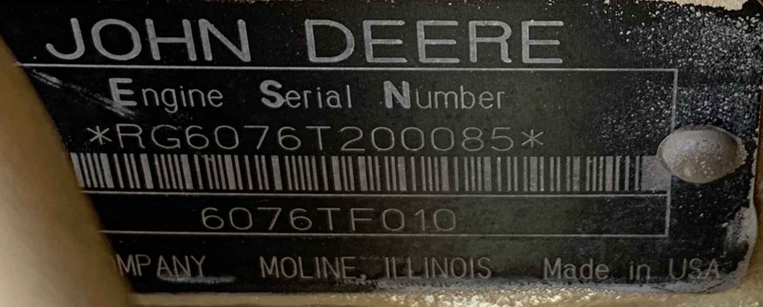 Used John Deere 6076TF Diesel Engine