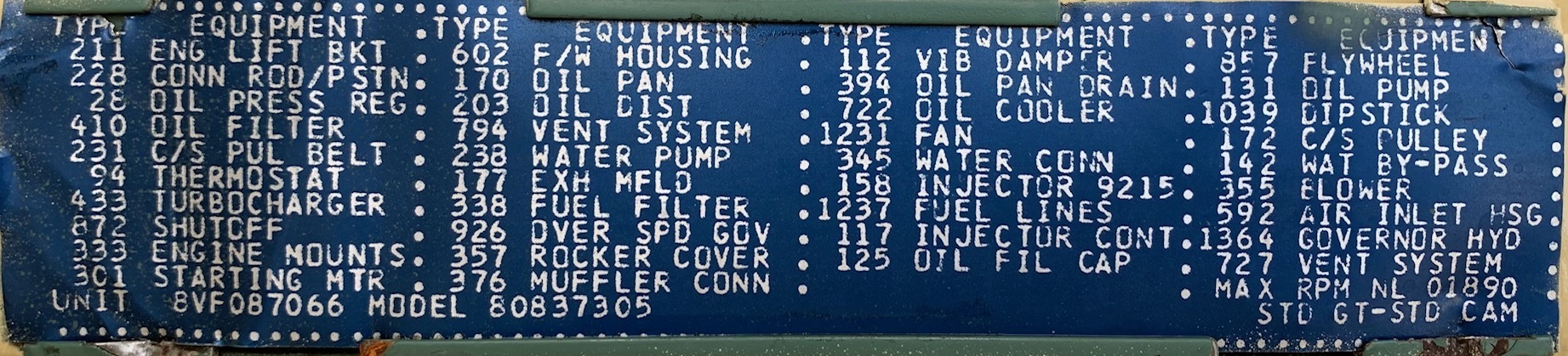 Used Detroit Diesel 8V92T Diesel Engine