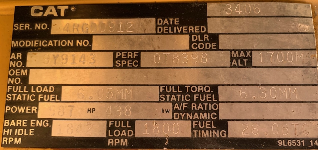 Like New CAT 3406B DITA Diesel Engine