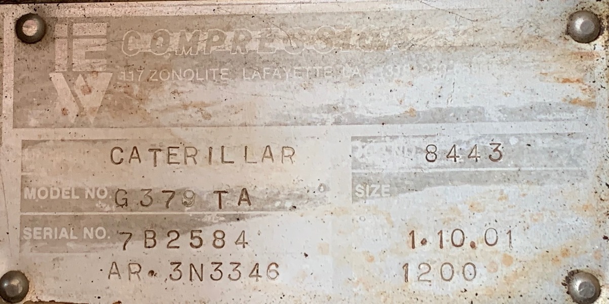 Used Caterpillar G379TA Engine Core