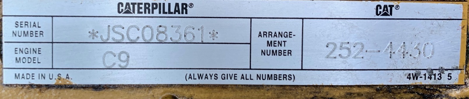 Used Caterpillar C9 Diesel Engine