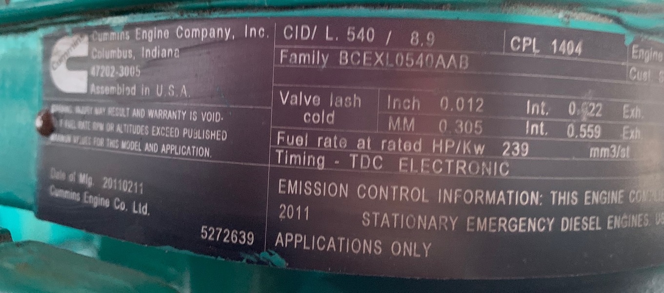 Used Cummins QSL9 Diesel Engine