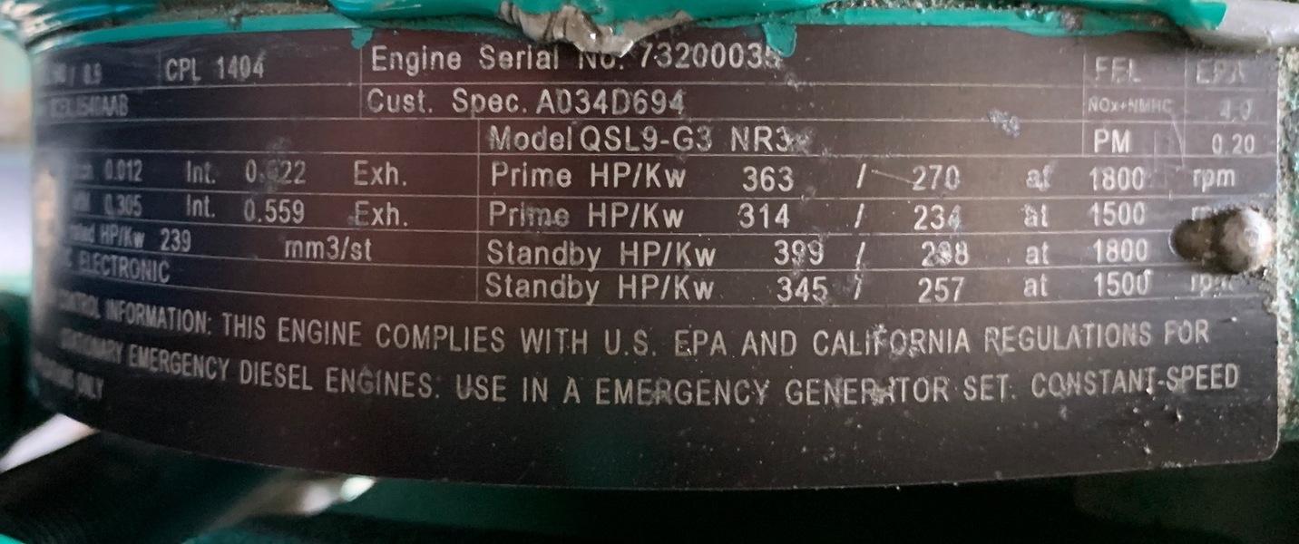 Used Cummins QSL9 Diesel Engine